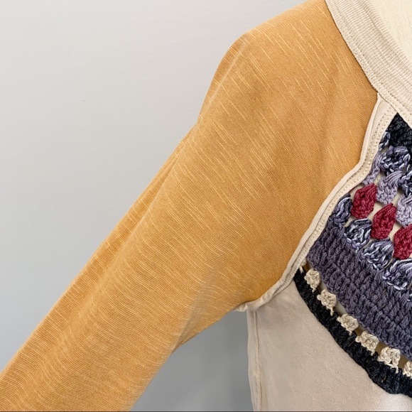 Free People Spring Bound Crochet Tee Small - Picture 7 of 14